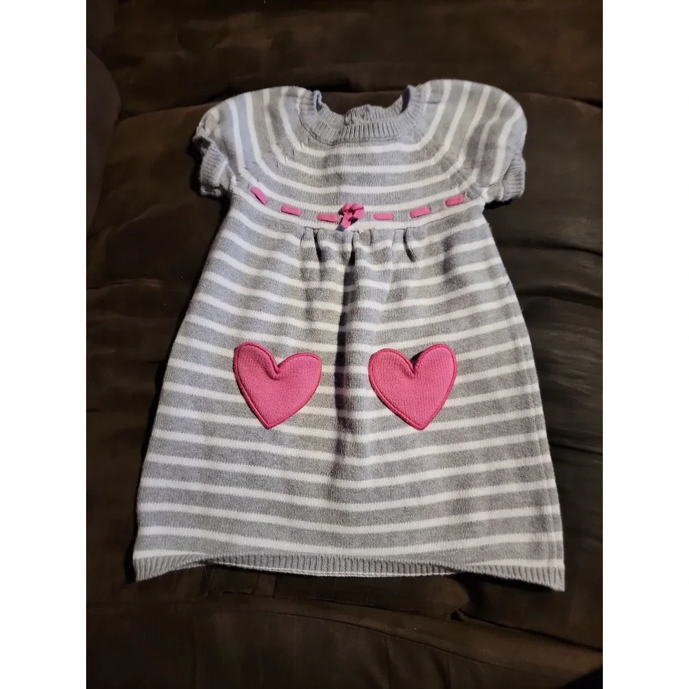 Gymboree panda academy heart sweater dress 18 24 months